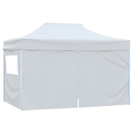 Partytent met 4 zijwanden inklapbaar 3x4,5 m wit