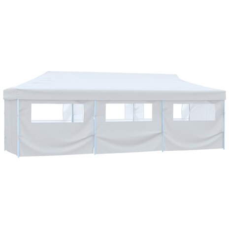 Partytent pop-up met 8 zijwanden 3x9 m wit