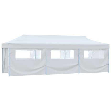 Partytent pop-up met 8 zijwanden 3x9 m wit