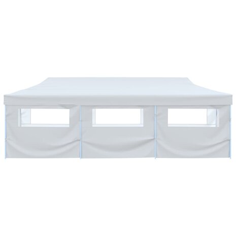 Partytent pop-up met 8 zijwanden 3x9 m wit