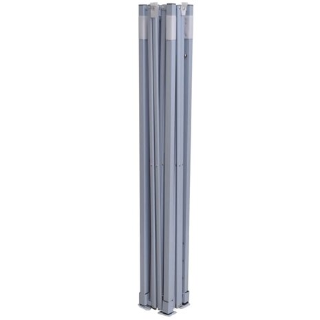 Partytent met 2 zijwanden inklapbaar 2x2 m staal blauw