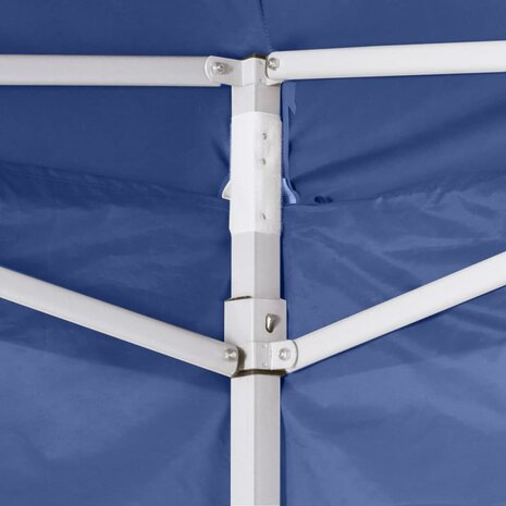 Partytent met 4 zijwanden inklapbaar 2x2 m staal blauw