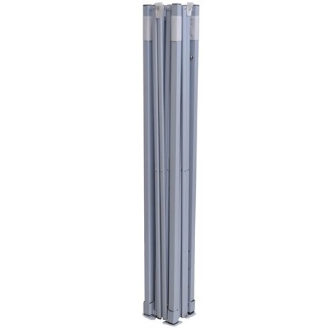 Partytent met 4 zijwanden inklapbaar 2x2 m staal blauw