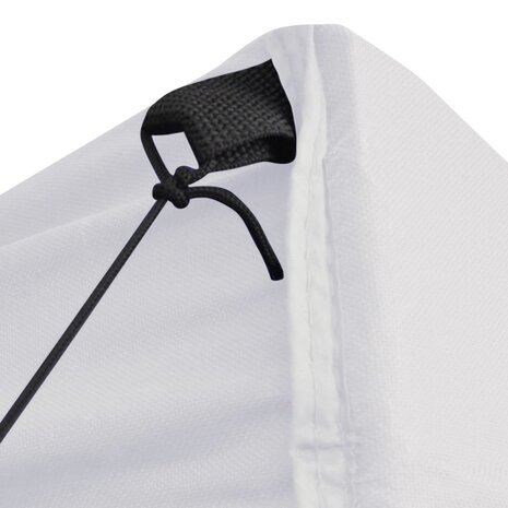 Partytent met 4 zijwanden inklapbaar 2x2 m staal wit