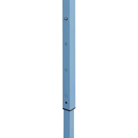 Partytent met 4 zijwanden inklapbaar 3x4 m staal blauw
