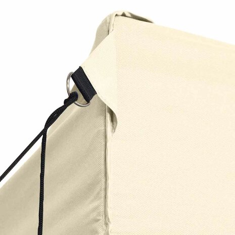 Partytent met 4 zijwanden inklapbaar 3x4 m staal crème