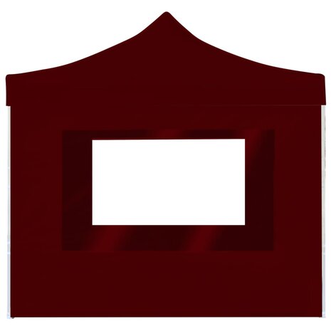 Partytent inklapbaar met wanden 2x2 m aluminium bordeauxrood