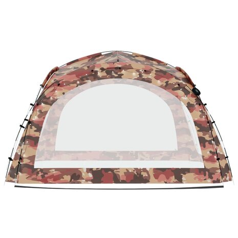 Partytent met LED en 4 zijwanden 3,6x3,6x2,3 m camouflage
