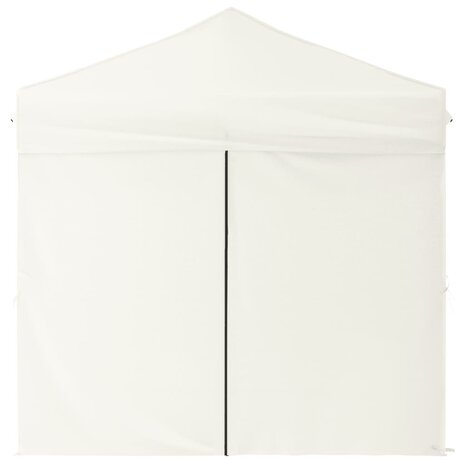 Partytent inklapbaar met zijwanden 2x2 m crèmekleurig