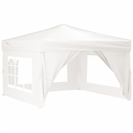 Partytent inklapbaar met zijwanden 3x3 m wit