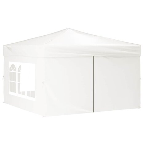 Partytent inklapbaar met zijwanden 3x3 m wit