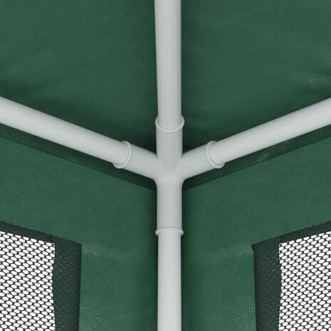Partytent met 4 mesh zijwanden 3x4 m HDPE groen