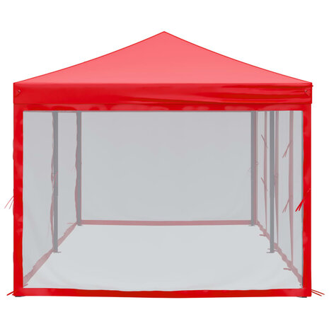 Partytent inklapbaar met zijwanden 3x6 m rood