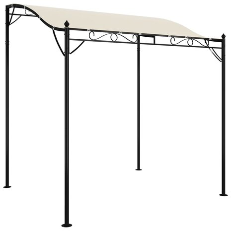 Luifel 2x2,3 m 180 g/m² stof en staal crèmekleurig
