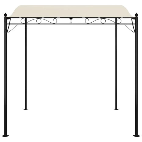Luifel 2x2,3 m 180 g/m² stof en staal crèmekleurig