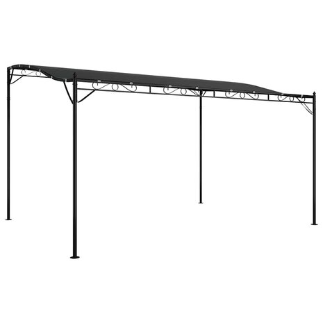 Luifel 4x3 m 180 g/m² stof en staal antracietkleurig