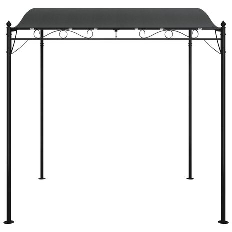 Luifel 2x2,3 m 180 g/m² stof en staal antracietkleurig