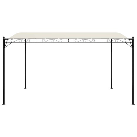 Luifel 4x3 m 180 g/m² stof en staal crèmekleurig