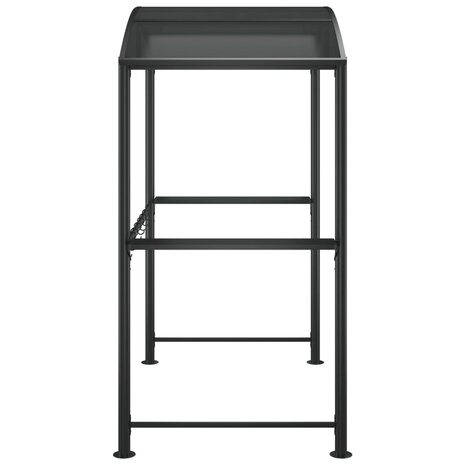 Barbecue-overkapping 210x114x230 cm staal antracietkleurig
