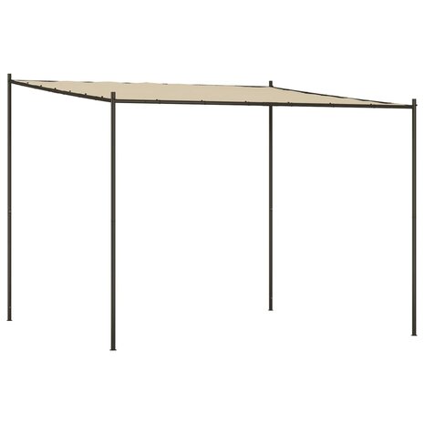Prieel 3x3 m 180 g/m² stof en staal beige