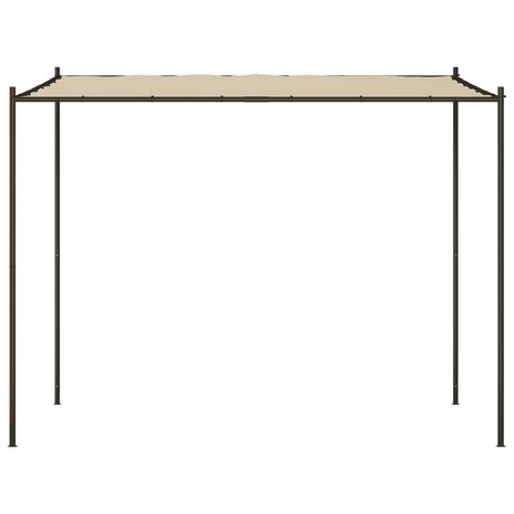 Prieel 3x3 m 180 g/m² stof en staal beige