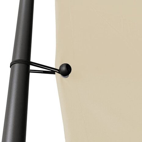 Prieel 3x3 m 180 g/m² stof en staal beige