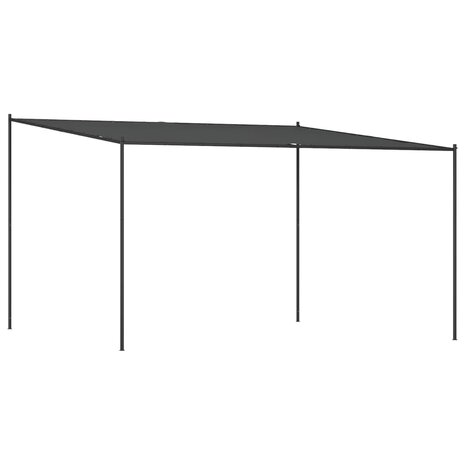Prieel 4x4 m 180 g/m² stof en staal antracietkleurig