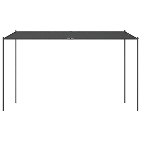 Prieel 4x4 m 180 g/m² stof en staal antracietkleurig
