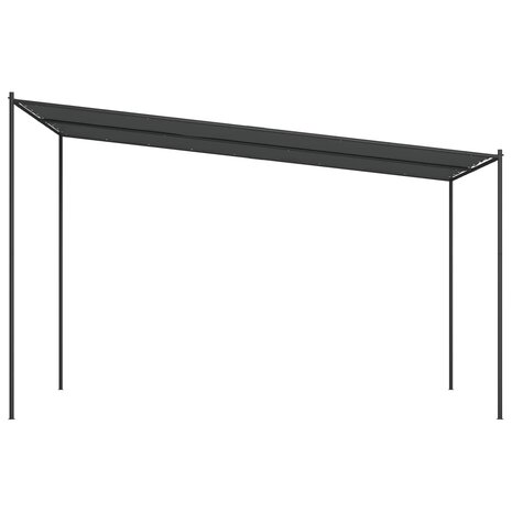 Prieel 4x4 m 180 g/m² stof en staal antracietkleurig