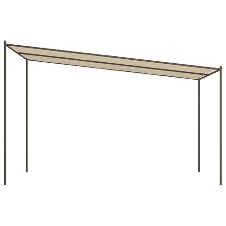 Prieel 4x4 m 180 g/m² stof en staal beige