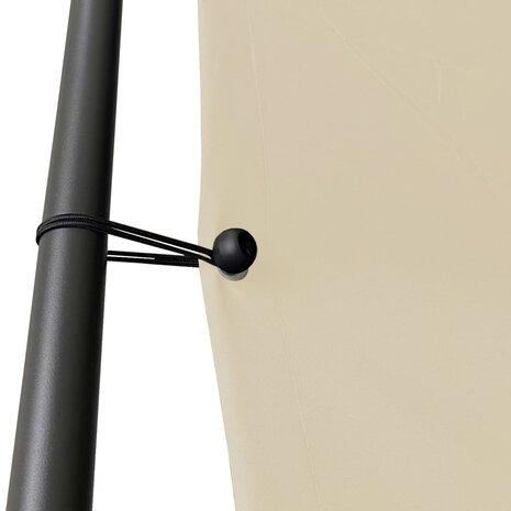 Prieel 4x4 m 180 g/m² stof en staal beige