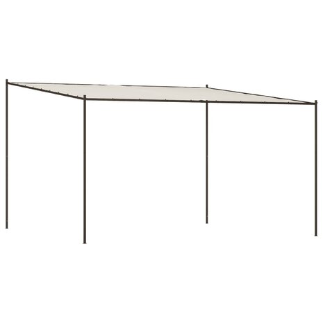 Prieel 4x4 m 180 g/m² stof en staal wit