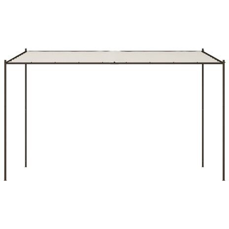 Prieel 4x4 m 180 g/m² stof en staal wit