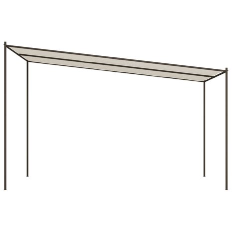 Prieel 4x4 m 180 g/m² stof en staal wit
