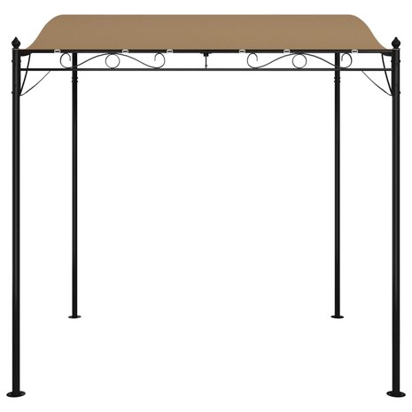 Luifel 2x2,3 m 180 g/m² stof en staal taupe