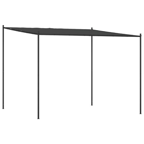 Prieel 3x3 m 180 g/m² stof en staal antracietkleurig