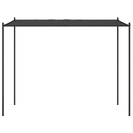 Prieel 3x3 m 180 g/m² stof en staal antracietkleurig