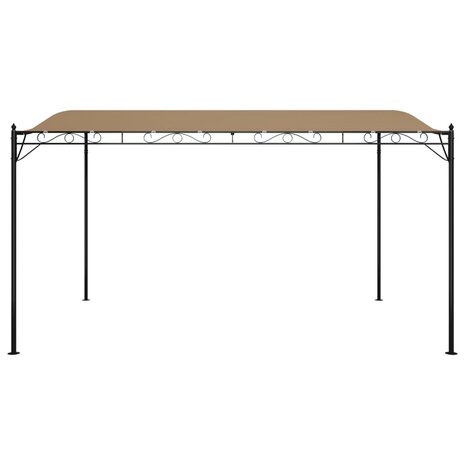 Luifel 4x3 m 180 g/m² stof en staal taupe