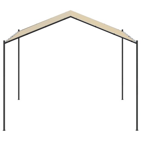 Tuinpaviljoen 3x3 m staal en stof beige