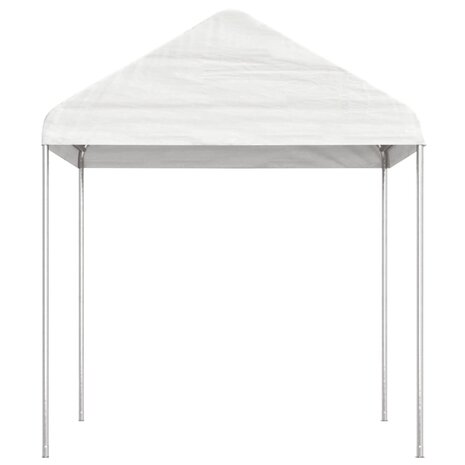Prieel met dak 11,15x2,28x2,69 m polyetheen wit