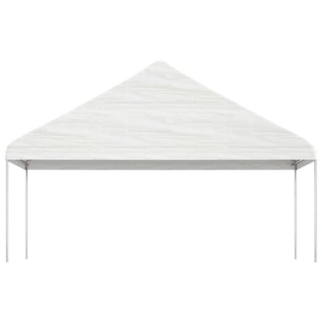 Prieel met dak 20,07x5,88x3,75 m polyetheen wit