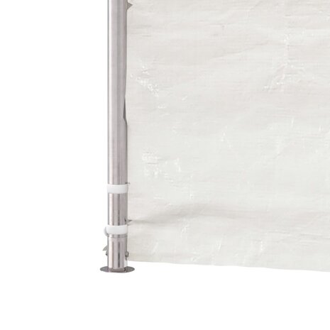 Prieel met dak 20,07x5,88x3,75 m polyetheen wit
