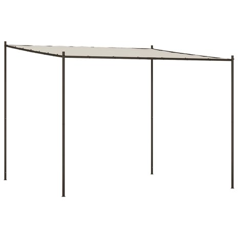Prieel 3x3 m 180 g/m² stof en staal wit