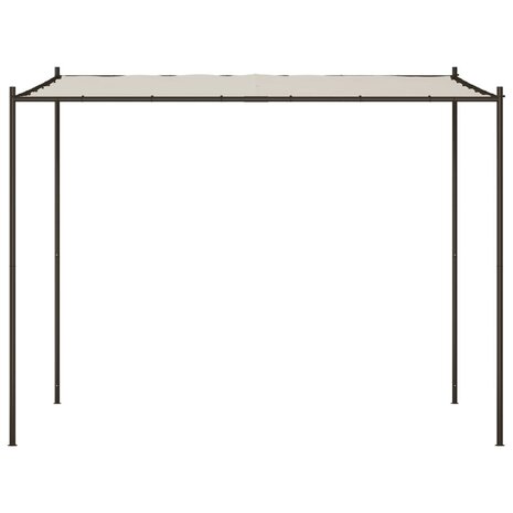 Prieel 3x3 m 180 g/m² stof en staal wit