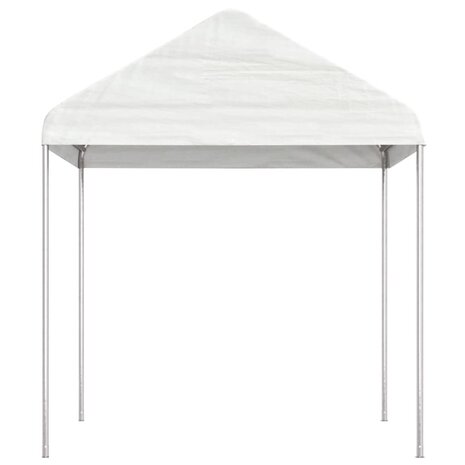 Prieel met dak 2,28x2,23x2,69 m polyetheen wit