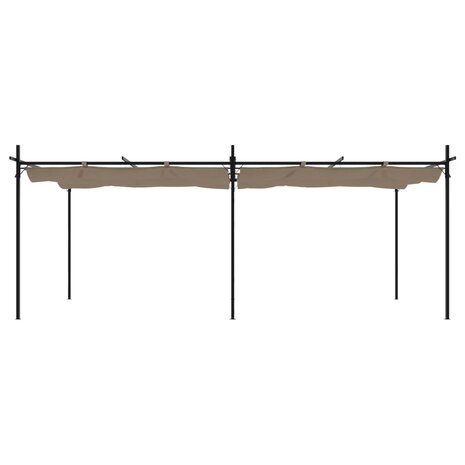 Pergola met uitschuifbaar dak 589x292x230 taupe