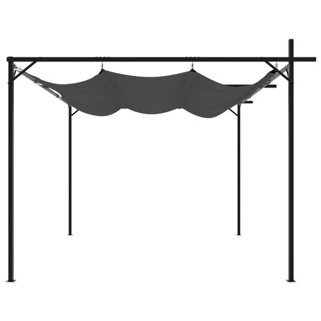 Pergola met uitschuifbaar dak 295x292x230 antracietkleurig