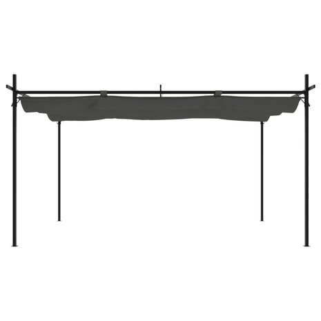 Pergola met uitschuifbaar dak 395x292x230 antracietkleurig