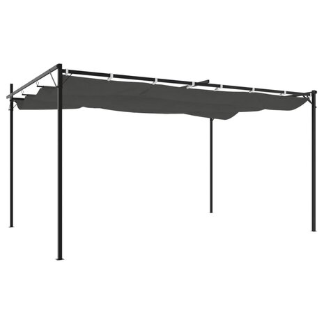 Pergola met uitschuifbaar dak 395x292x230 antracietkleurig