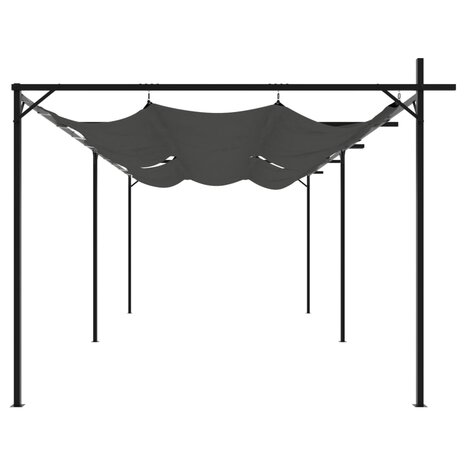 Pergola met uitschuifbaar dak 589x292x230 antracietkleurig